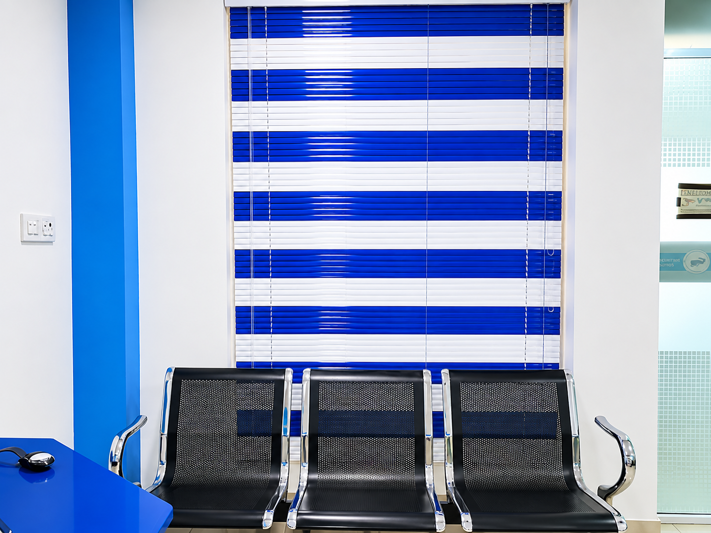 Venetian blinds installed on a window