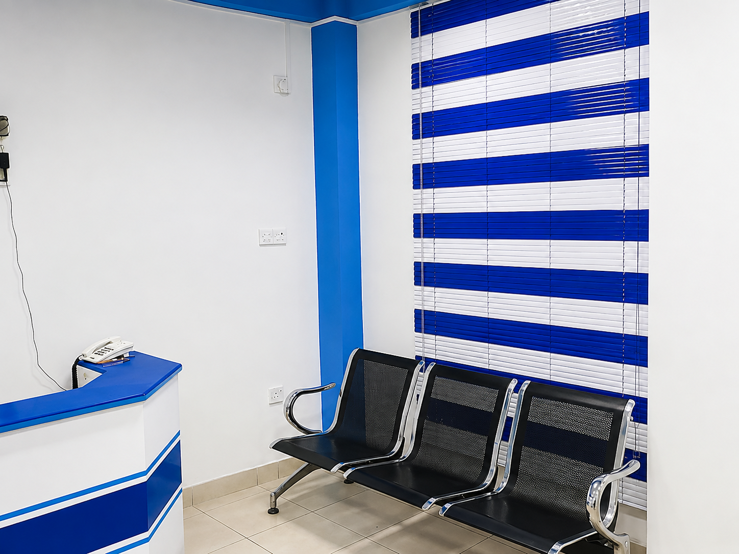 Modern zebra blinds installed in an interior